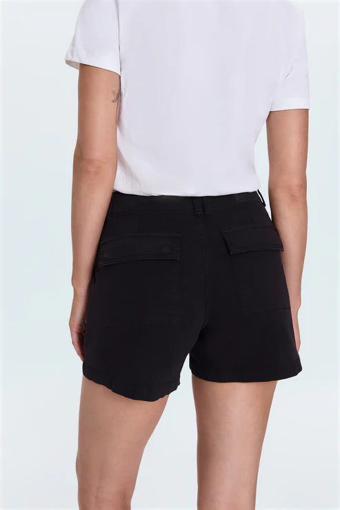 Marissa High Rise Utility Short, Black