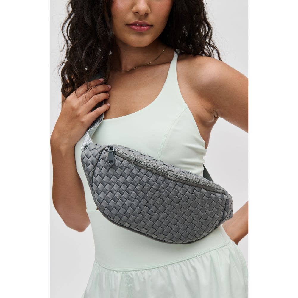 Aim High  Woven Neoprene Belt Bag: Black