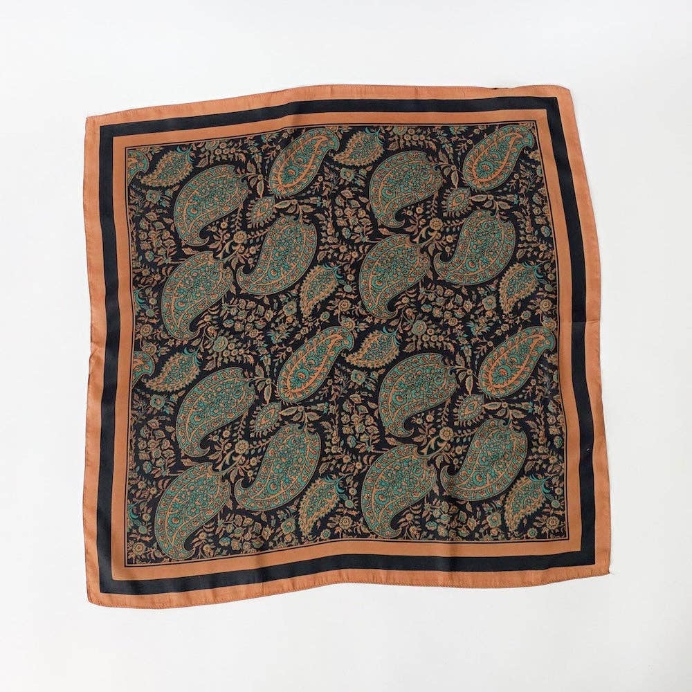 Pretty Simple Alice square scarf in blue floral print