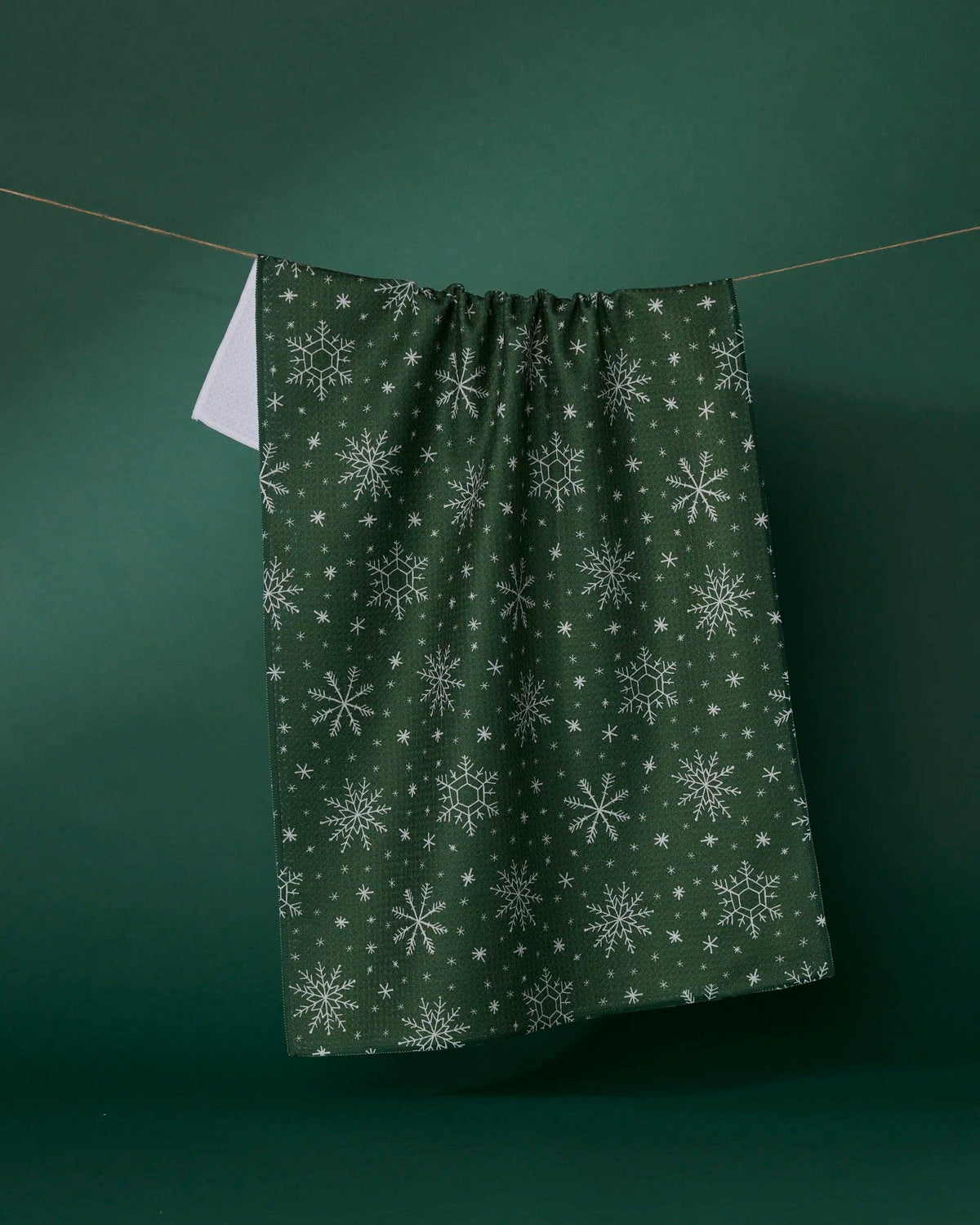 Geometry Firlight print cotton tea towel