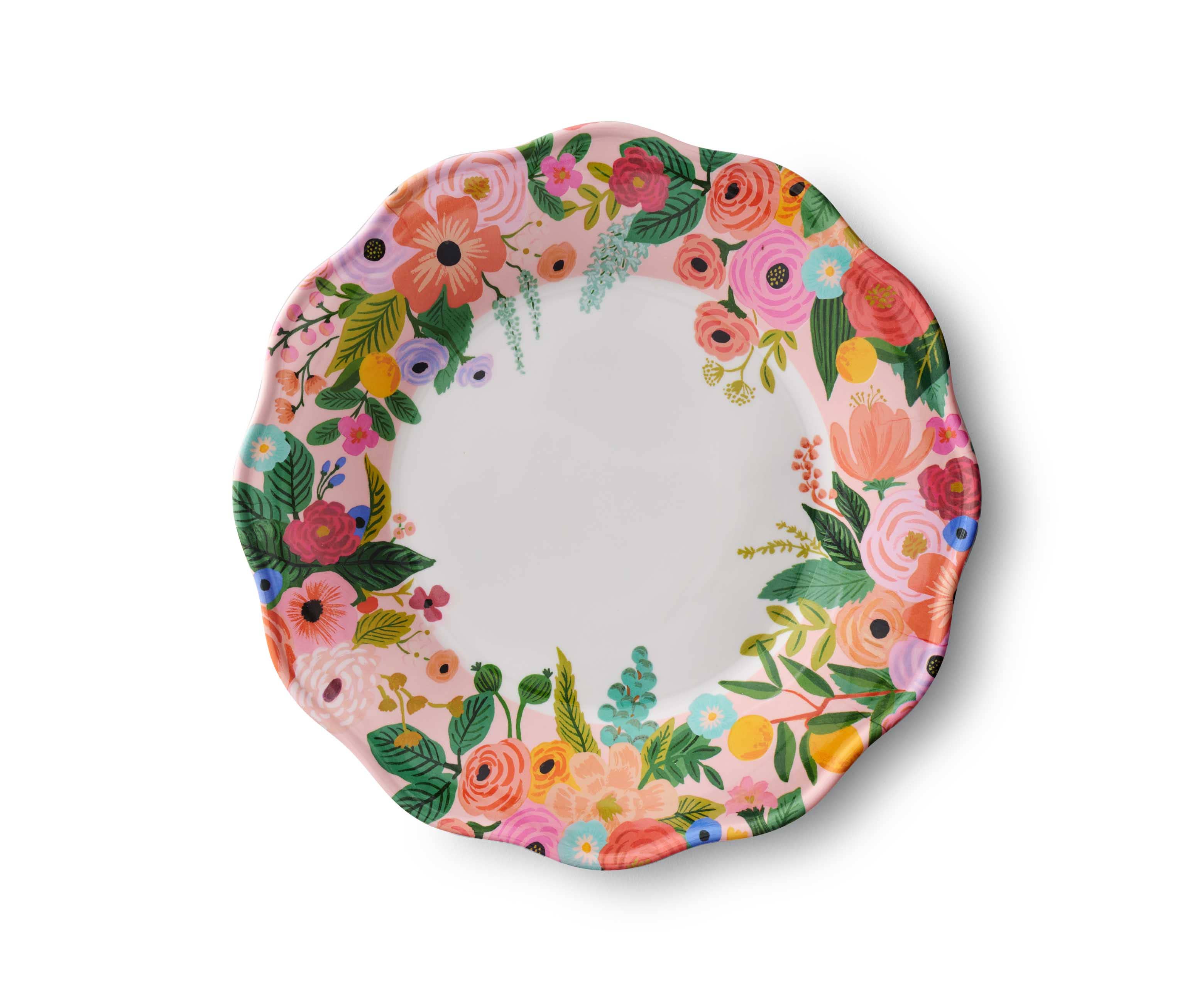 Garden Party Melamine Assorted Dinner Plates