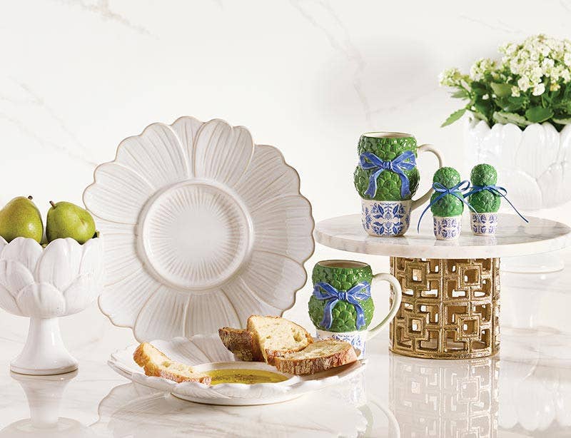 Marble + Gold Iron Pedestal