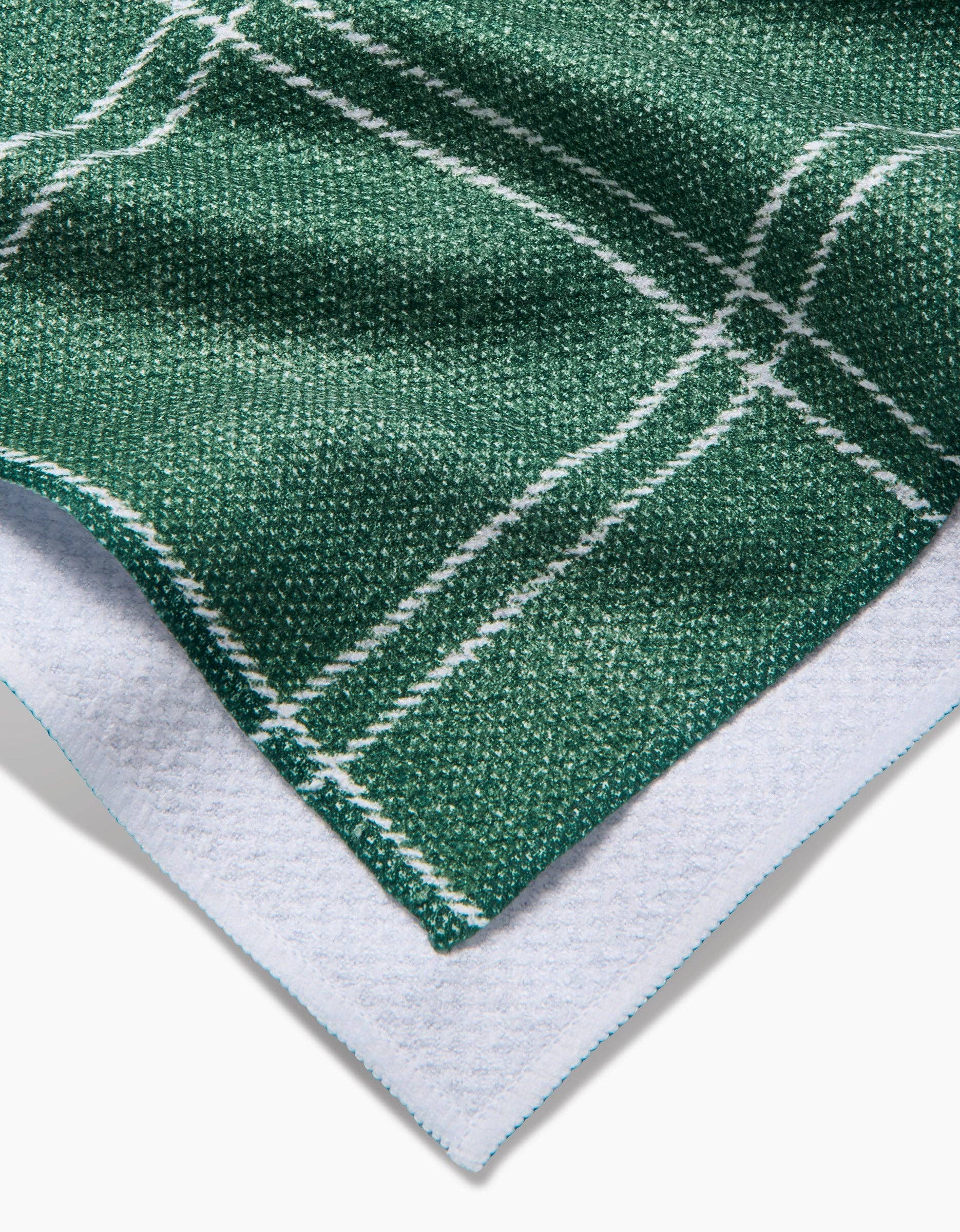 Pine Forest Plaid Kitchen Tea Towel