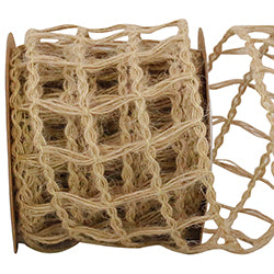 GRAND NET JUTE WIRED EDGE RIBBON