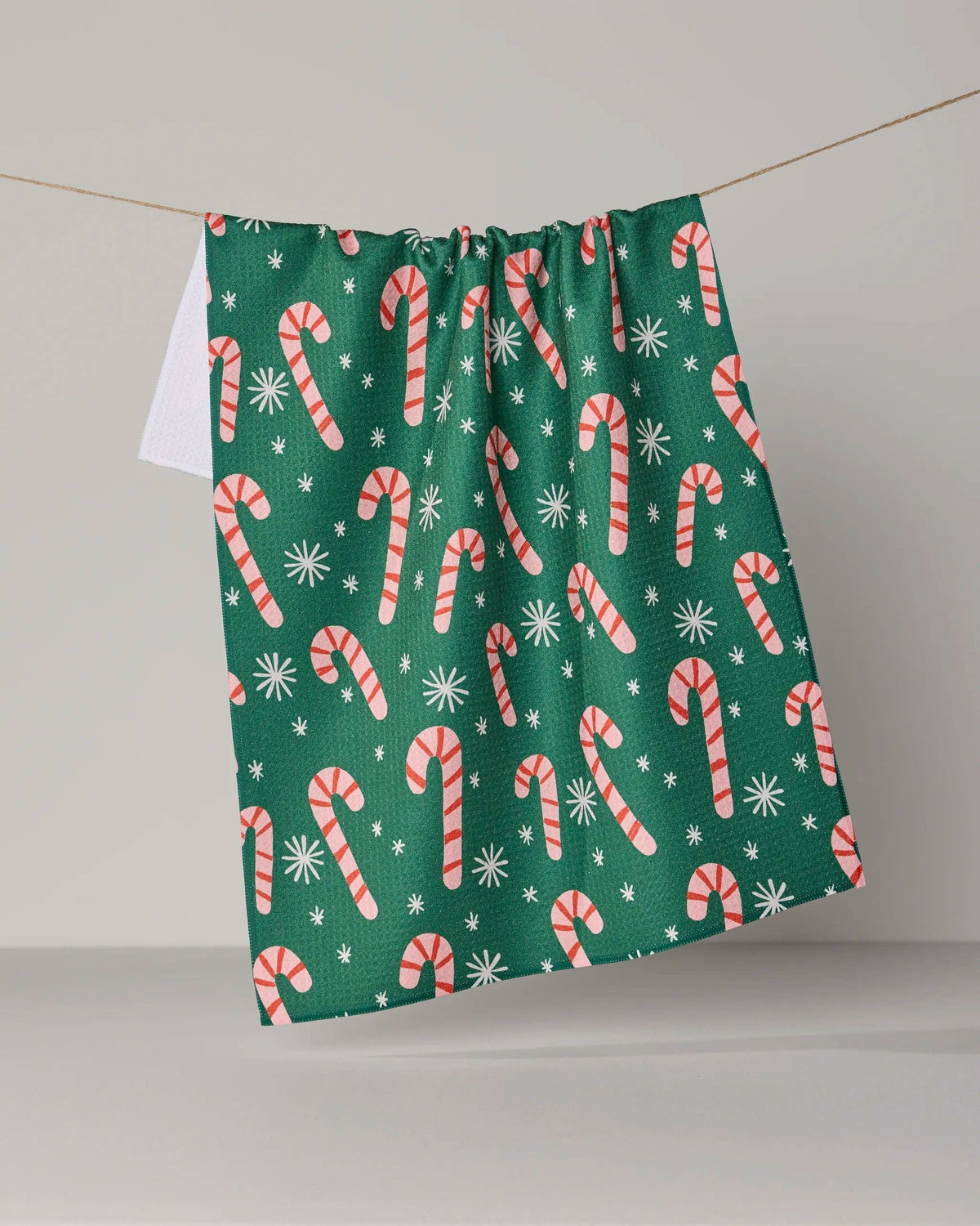 Geometry Sweet Candy print cotton tea towel, holiday kitchen textile