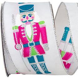 TOY SOLDIER TURQUOISE FUN WIRED EDGE RIBBON