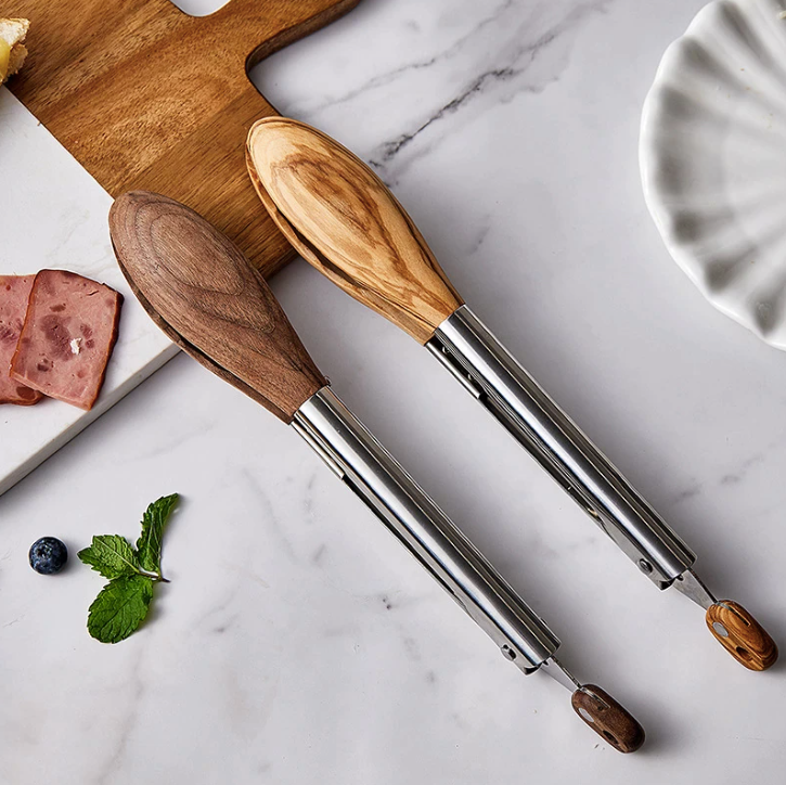 Non-Stick Wood Cooking Tong - Thumbnail 3