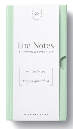 Life Notes letter writing kit packaging on a white background