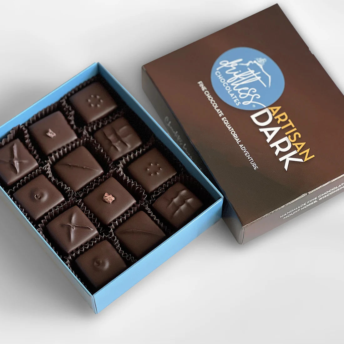 Driftless Chocolates, 12 piece Artisan Dark© - Chocolate Equatorial Adventure