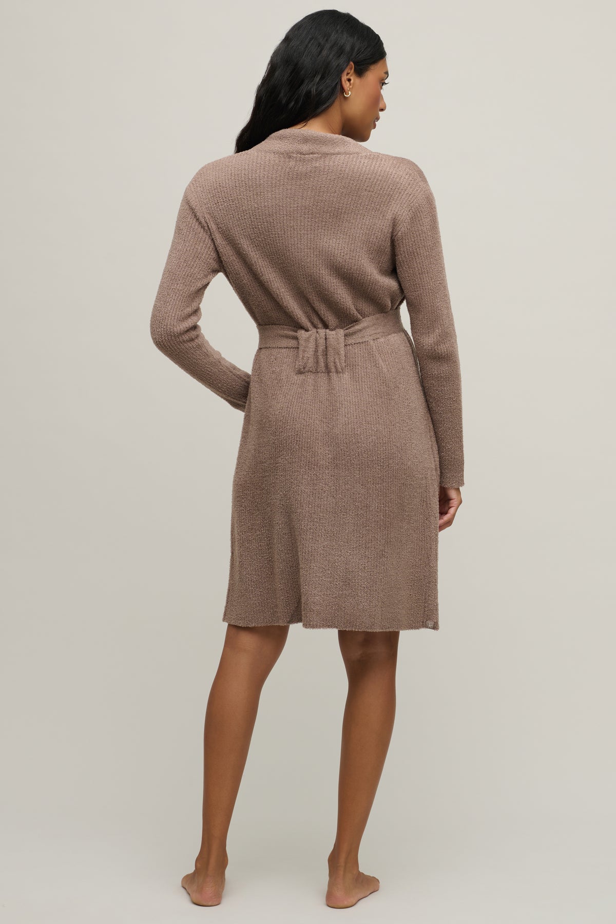 Barefoot Dreams CozyChic Lite ribbed robe in sable