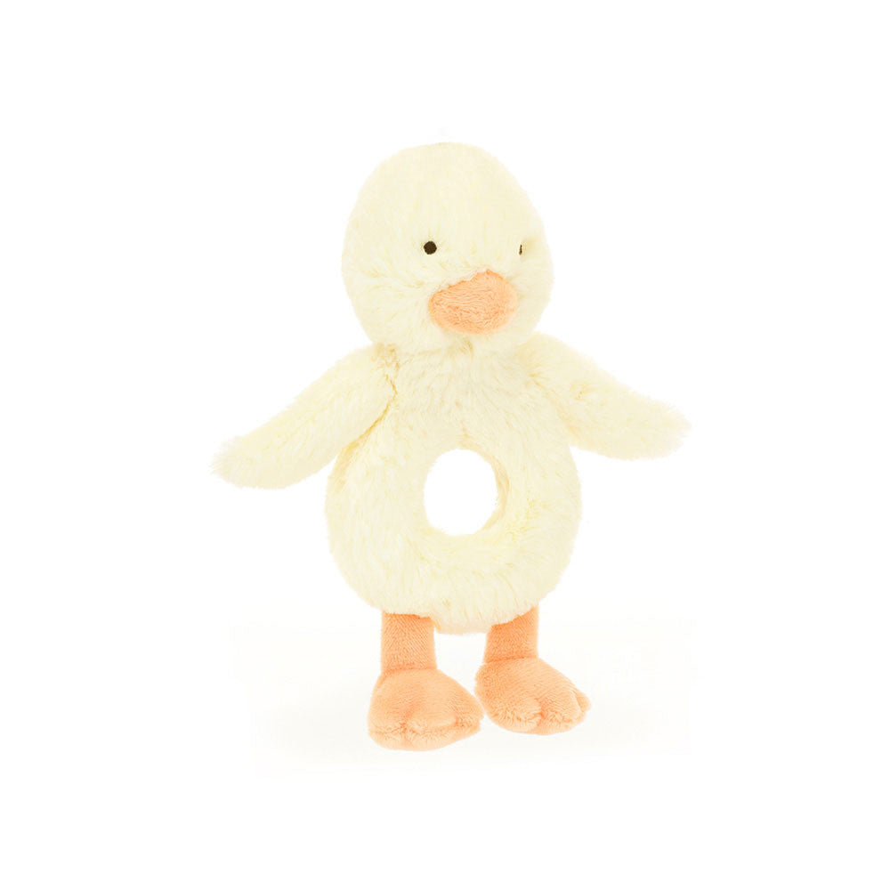 JELLYCAT:  Bashful Duckling Ring Rattle