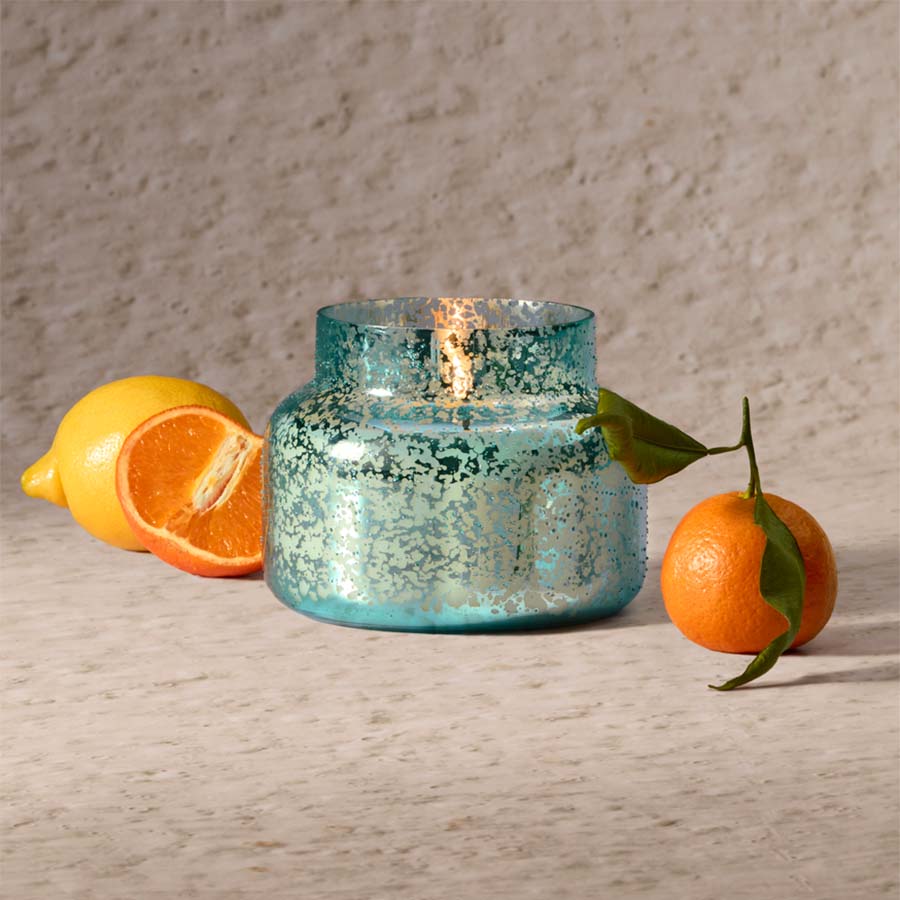 Volcano Aqua Opaline Signature Jar Candle, 19oz