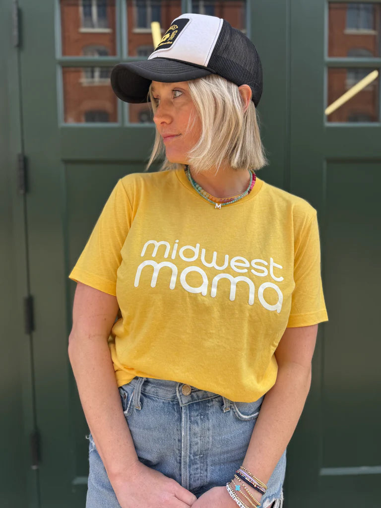 Midwest Mama Tee, Yellow Gold
