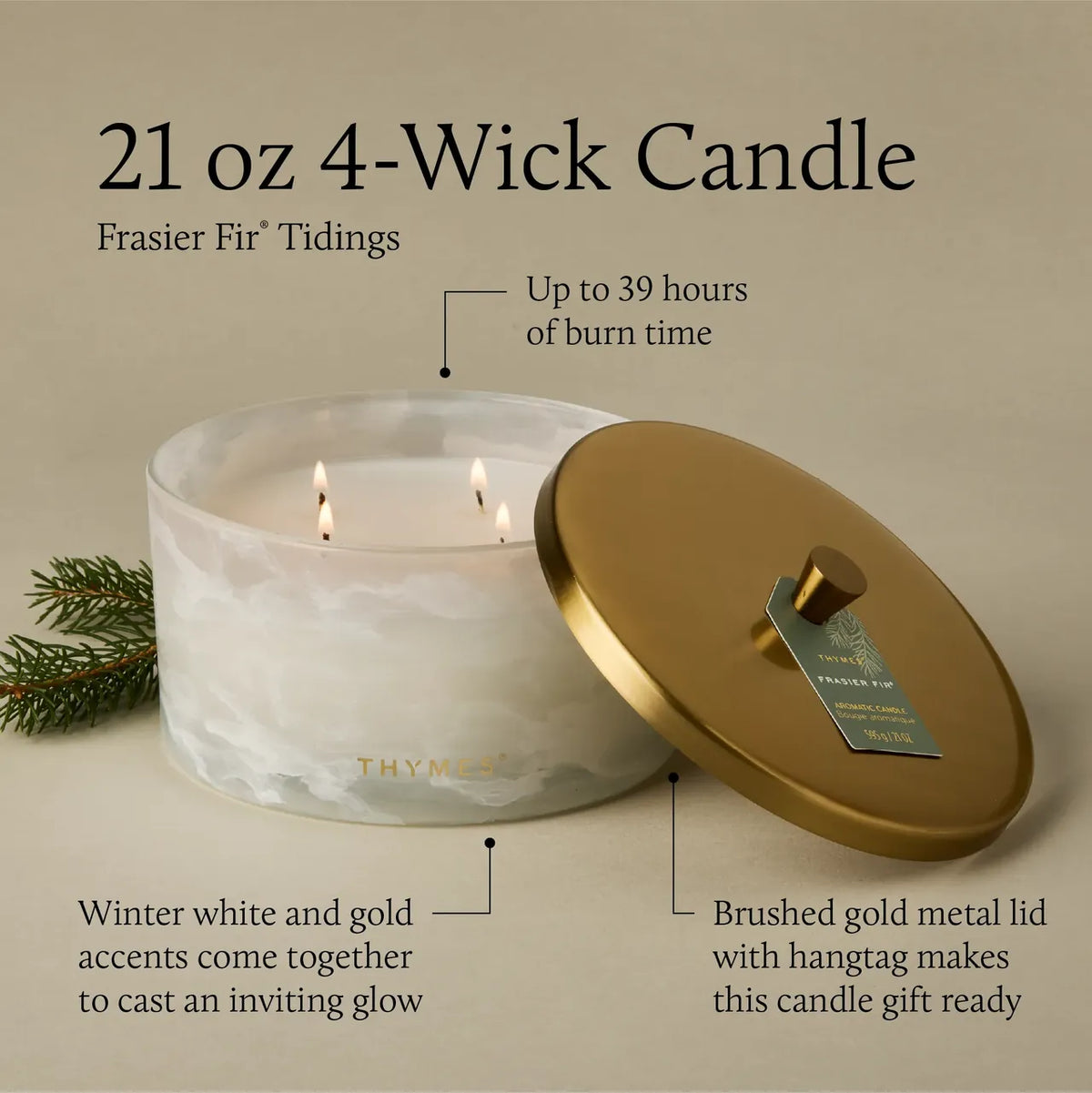 Frasier Fir Tidings 4 Wick Candle 21oz