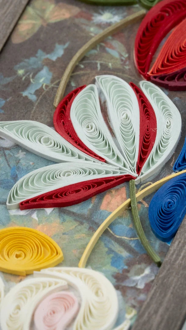 Flowers & Fruit Still Life Quilling Art Bookmark | Van Huysum