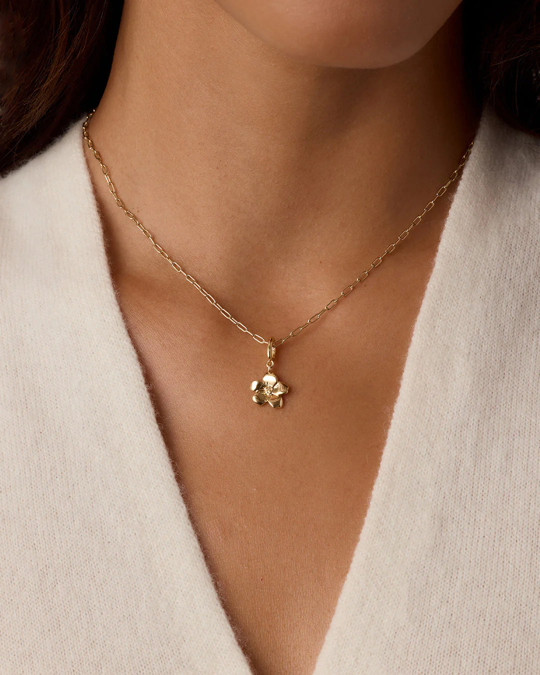 Forget Me Not Parker Charm, Gold