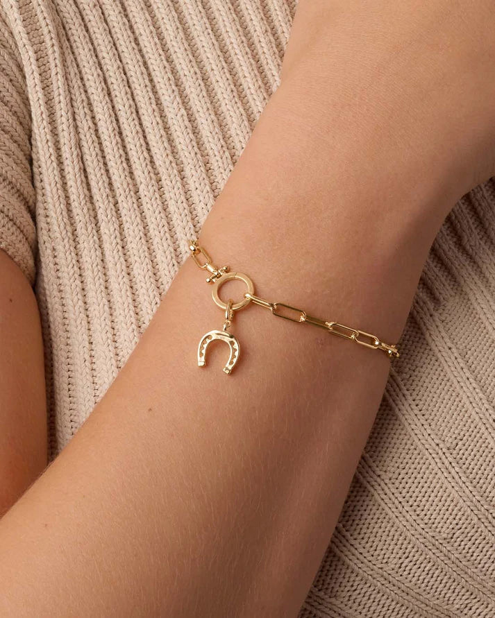 Horseshoe Parker Charm, Gold