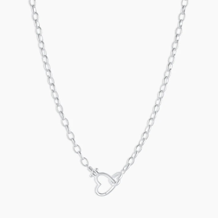 Parker Heart Necklace, available in Silver or Gold