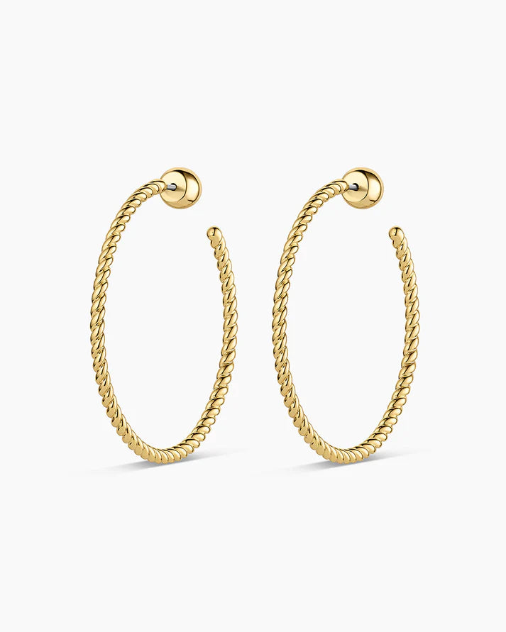 Crew Large Hoops, Gold