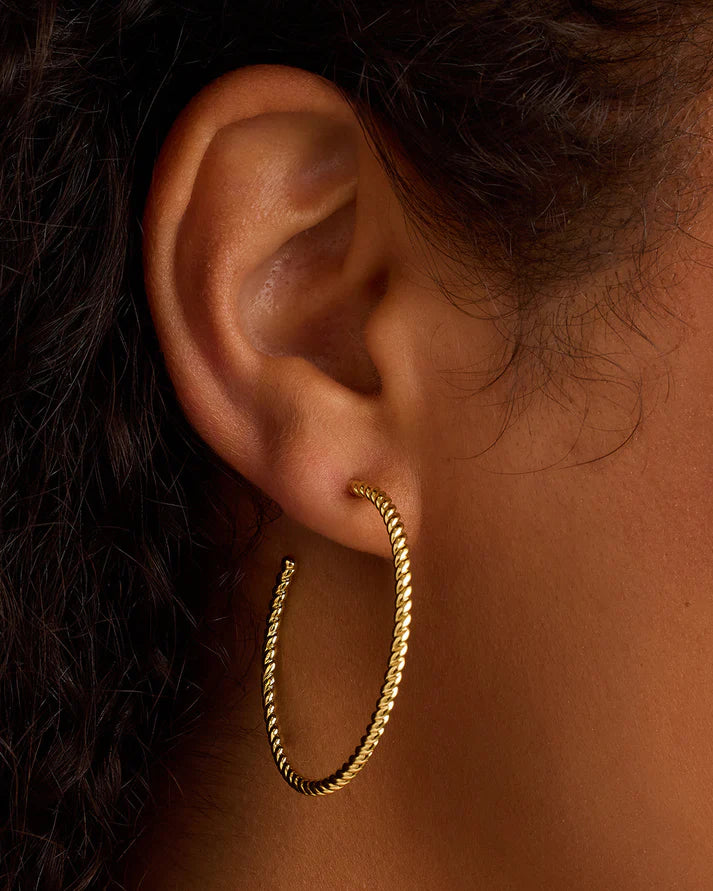 Crew Large Hoops, Gold