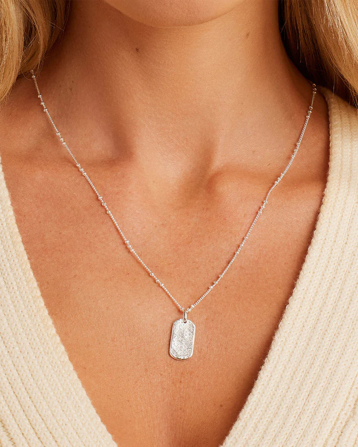 Griffin Dog Tag Necklace, available in Silver or Gold