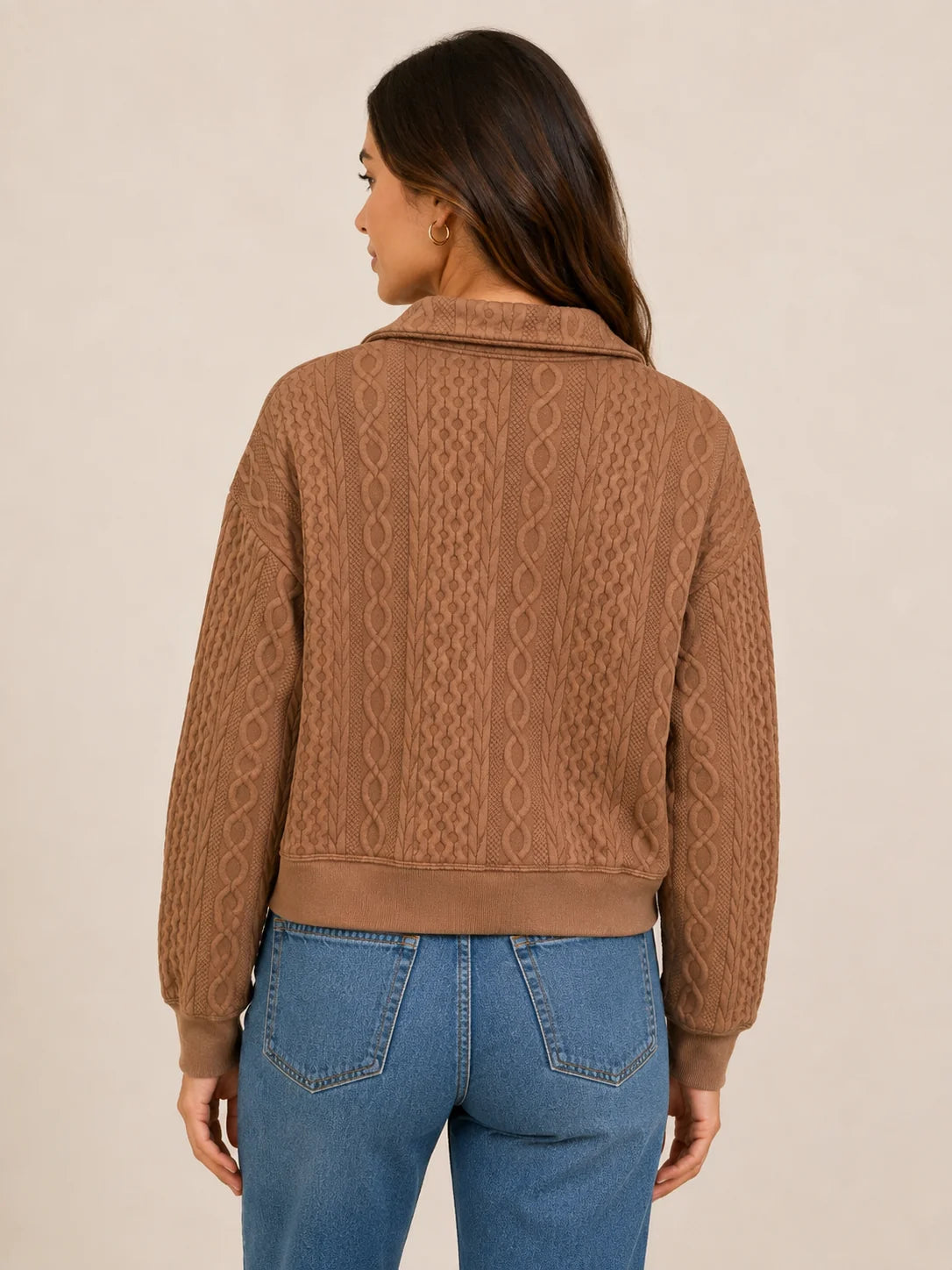 Halley Relaxed Popover, Cocoa Powder