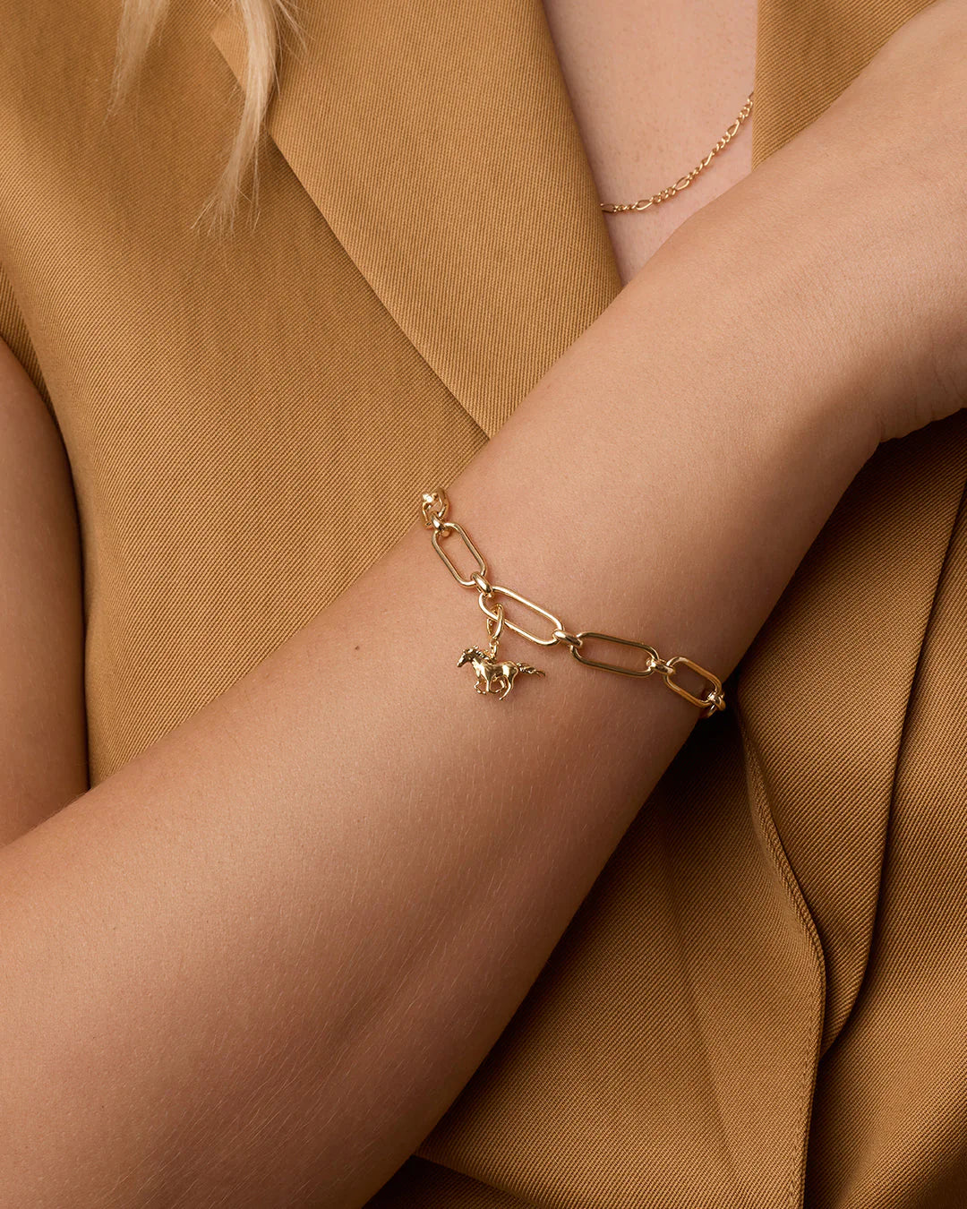 Horse Parker Charm, Gold