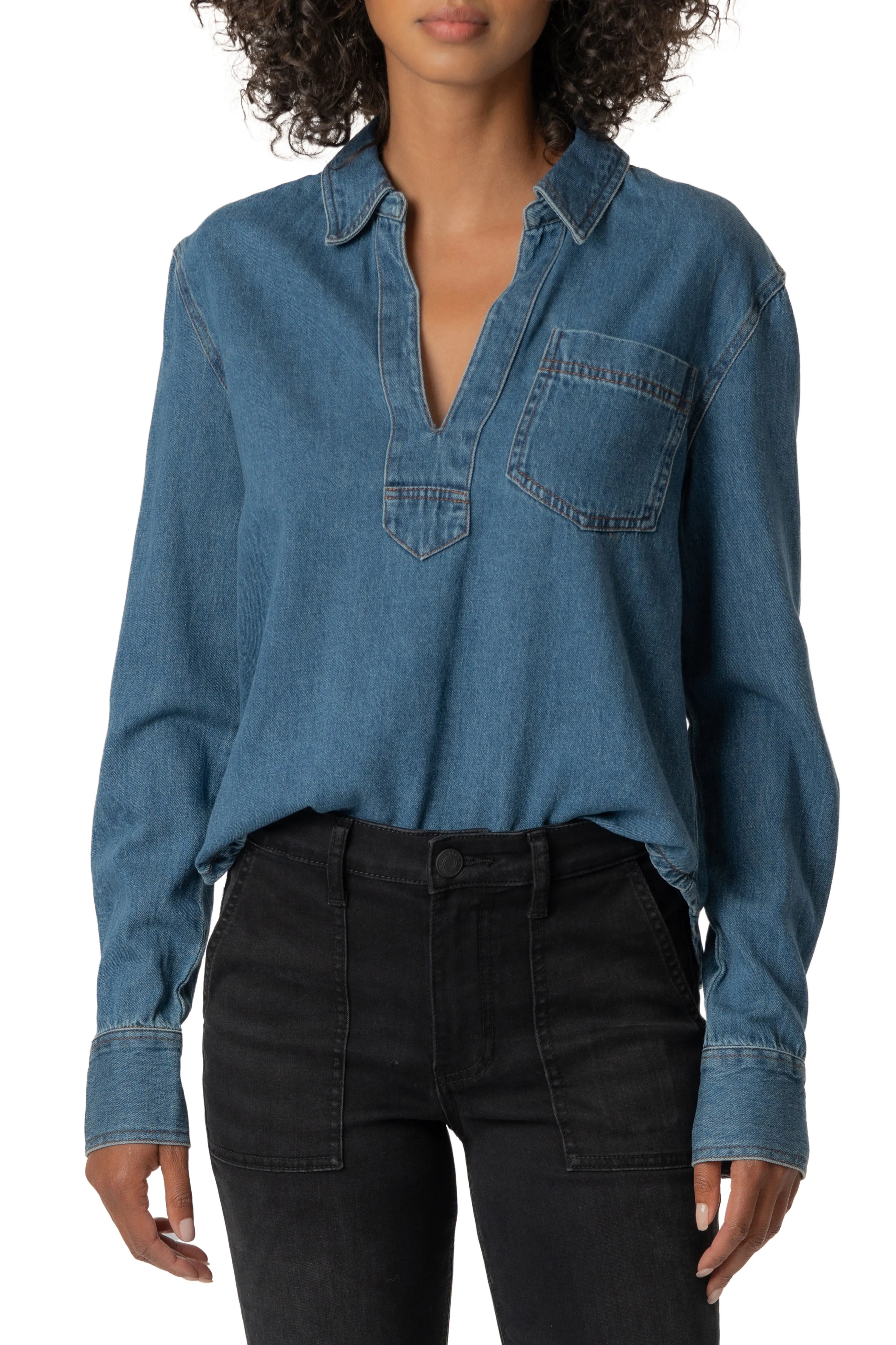 Iris Pullover Denim Shirt