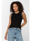 Journey Ribbed Tank Top, Black