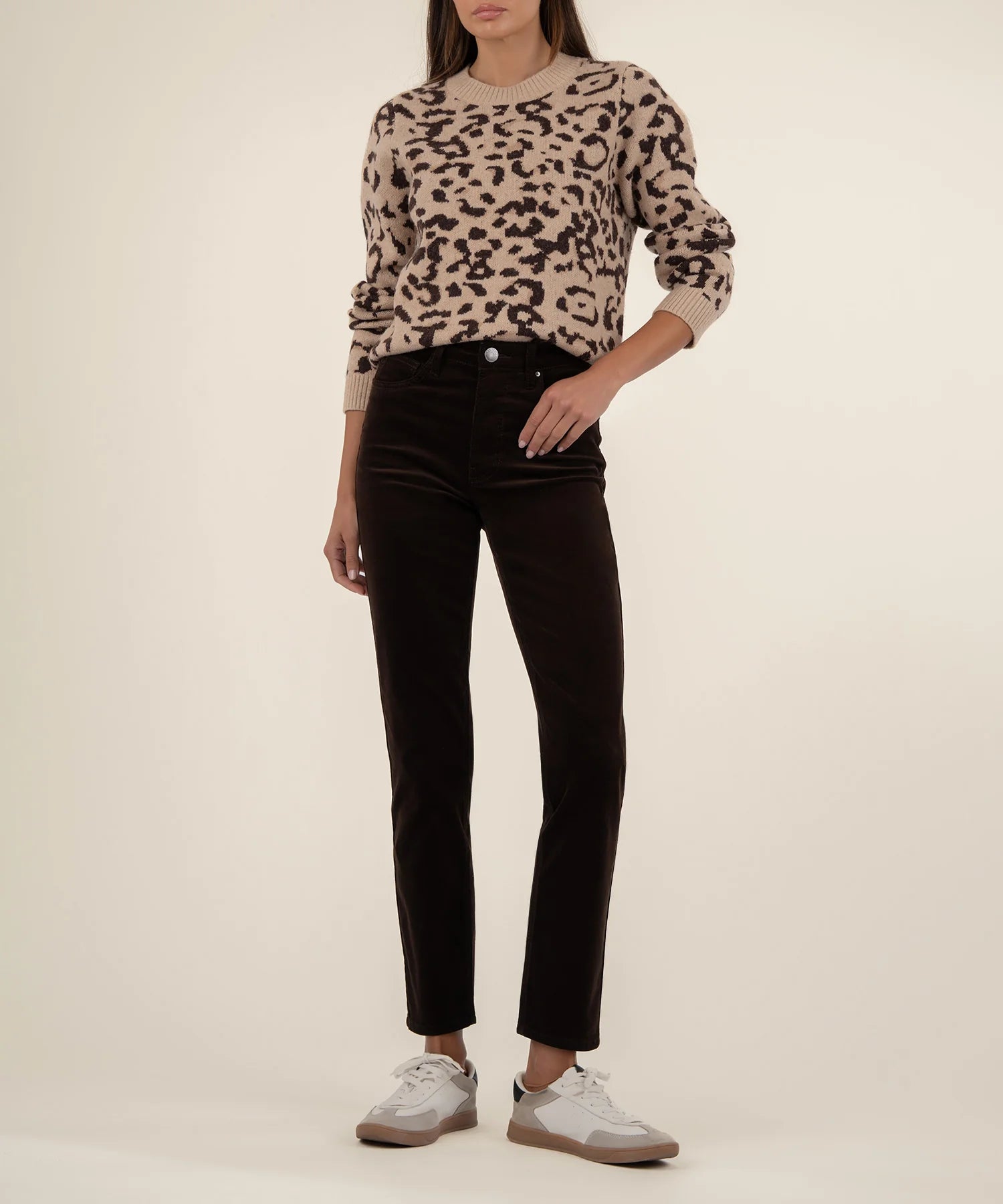 Gisela-Animal Print Pullover Sweater