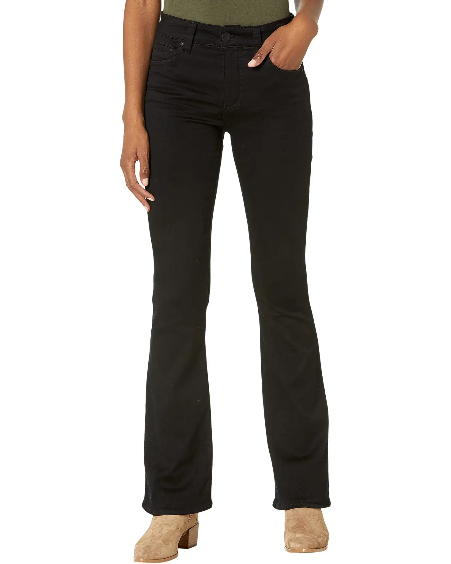 Natalie High Rise Fab Ab Bootcut, Black