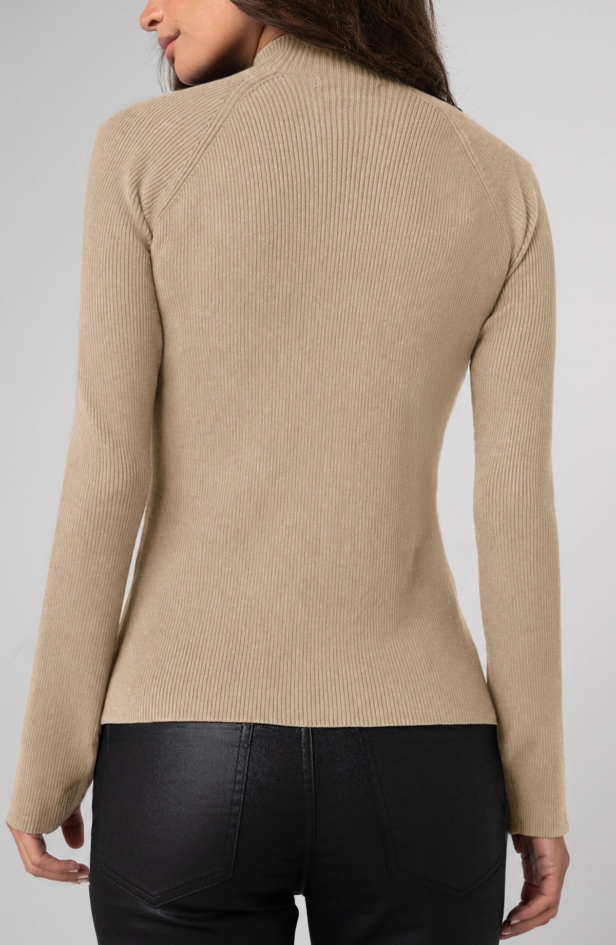 Long Sleeve Turtleneck Sweater, Harvest Khaki