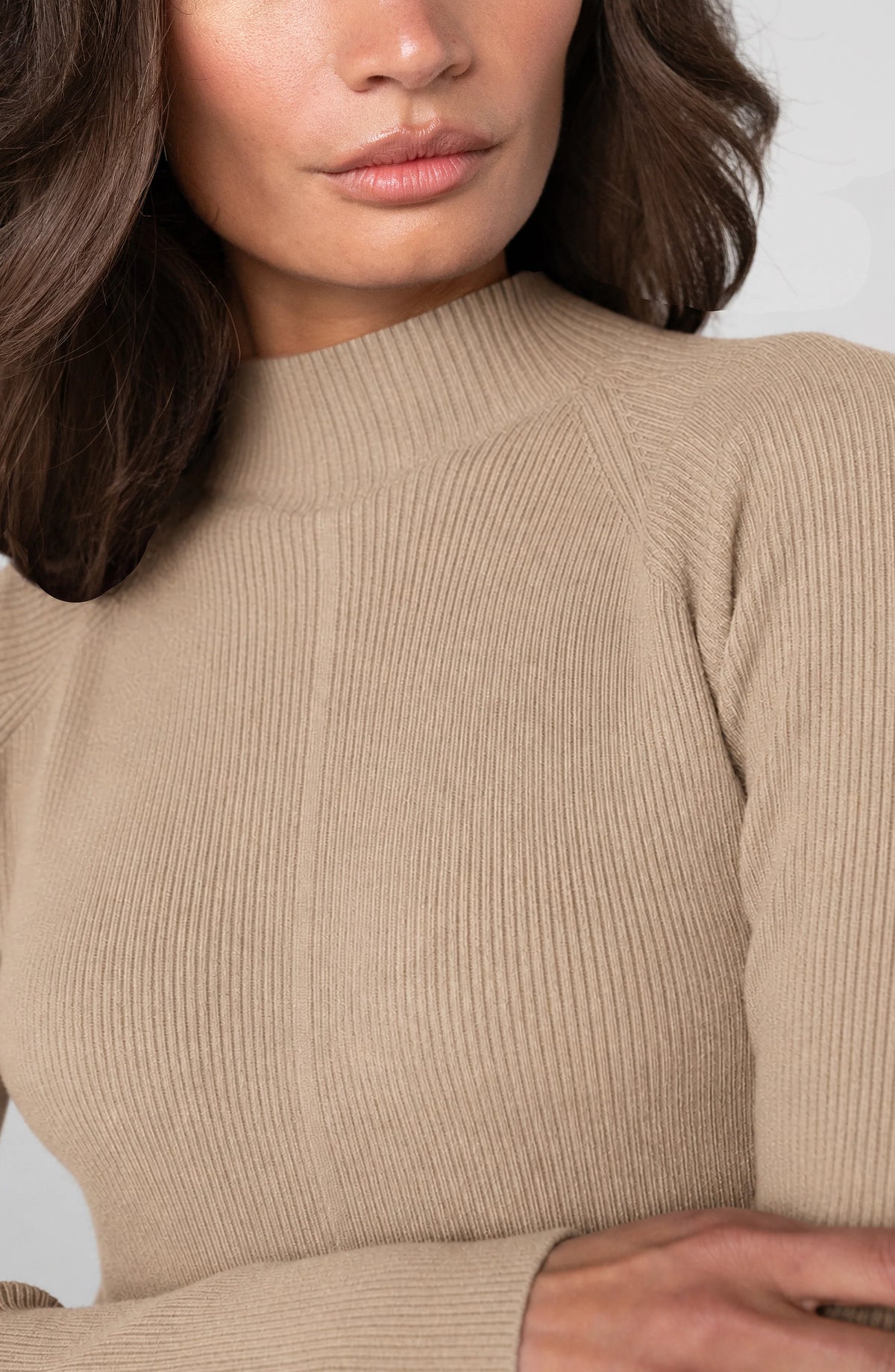 Long Sleeve Turtleneck Sweater, Harvest Khaki