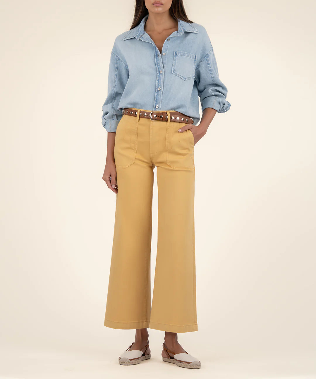 Meg Wide Leg Pant, Dandelion