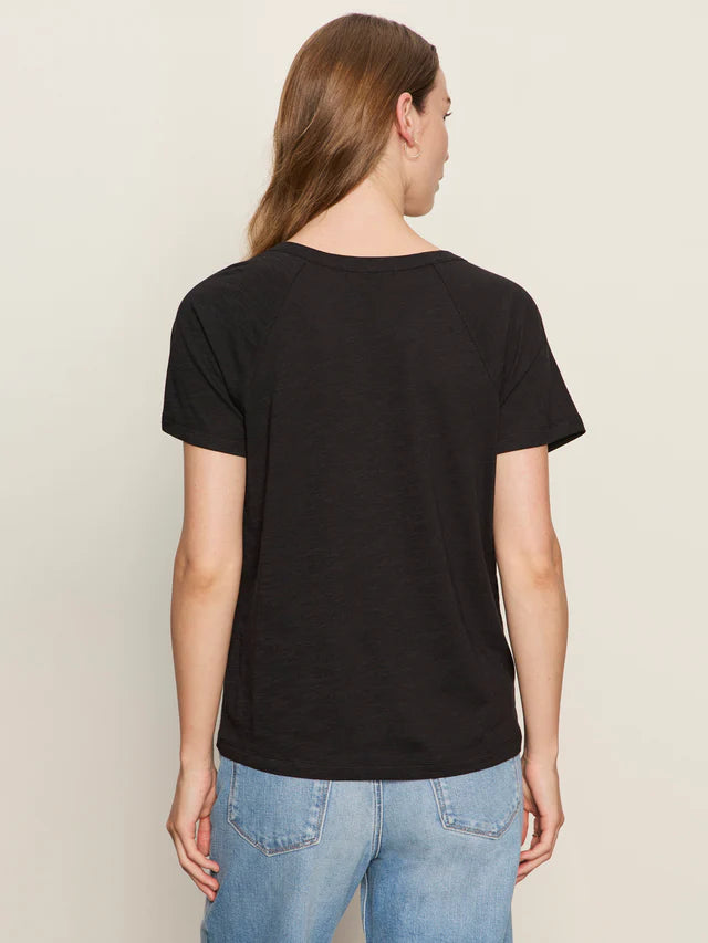 Notch Neck Tee, Black