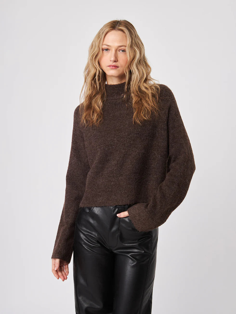 Oliver Mockneck Sweater, Almond