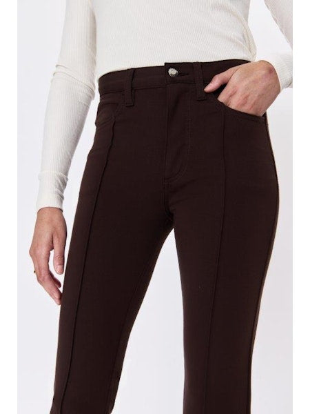 Saskia High Rise Ankle Boot Pant, Mocha