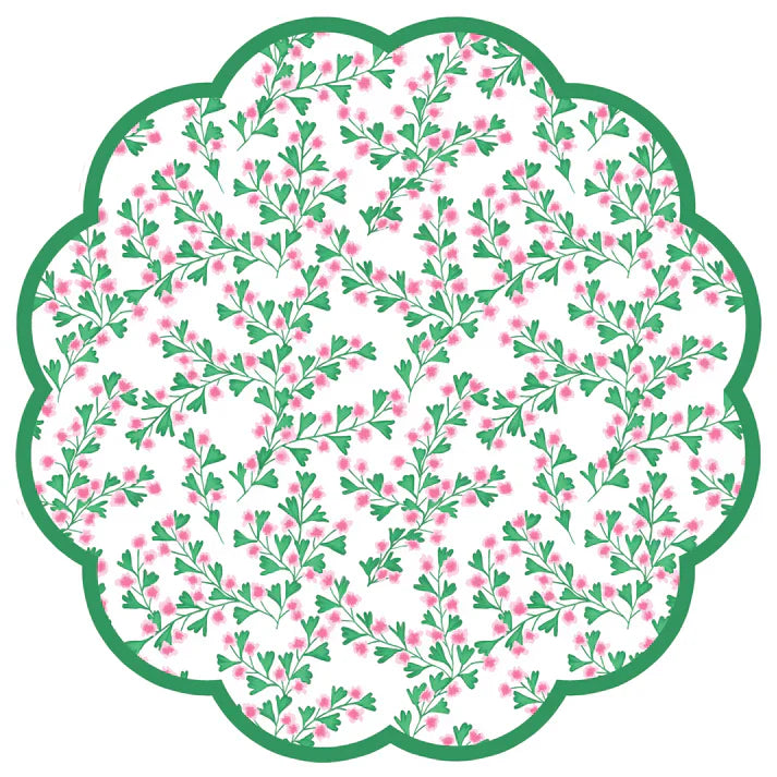 Cherry Blossom Scalloped Paper Placemats