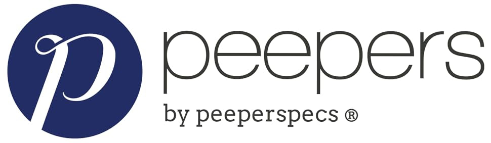 Peepers logo with a blue circle and white 'p' on a white background
