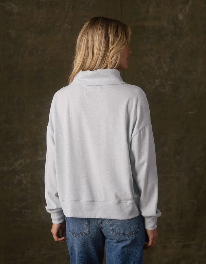 Puremeso Funnel Neck Pullover, Dawn Blue