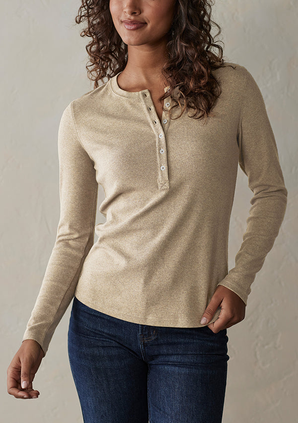 Puremeso Long Sleeve Henley, available in 3 colors