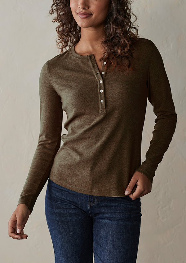 Puremeso Long Sleeve Henley, available in 3 colors