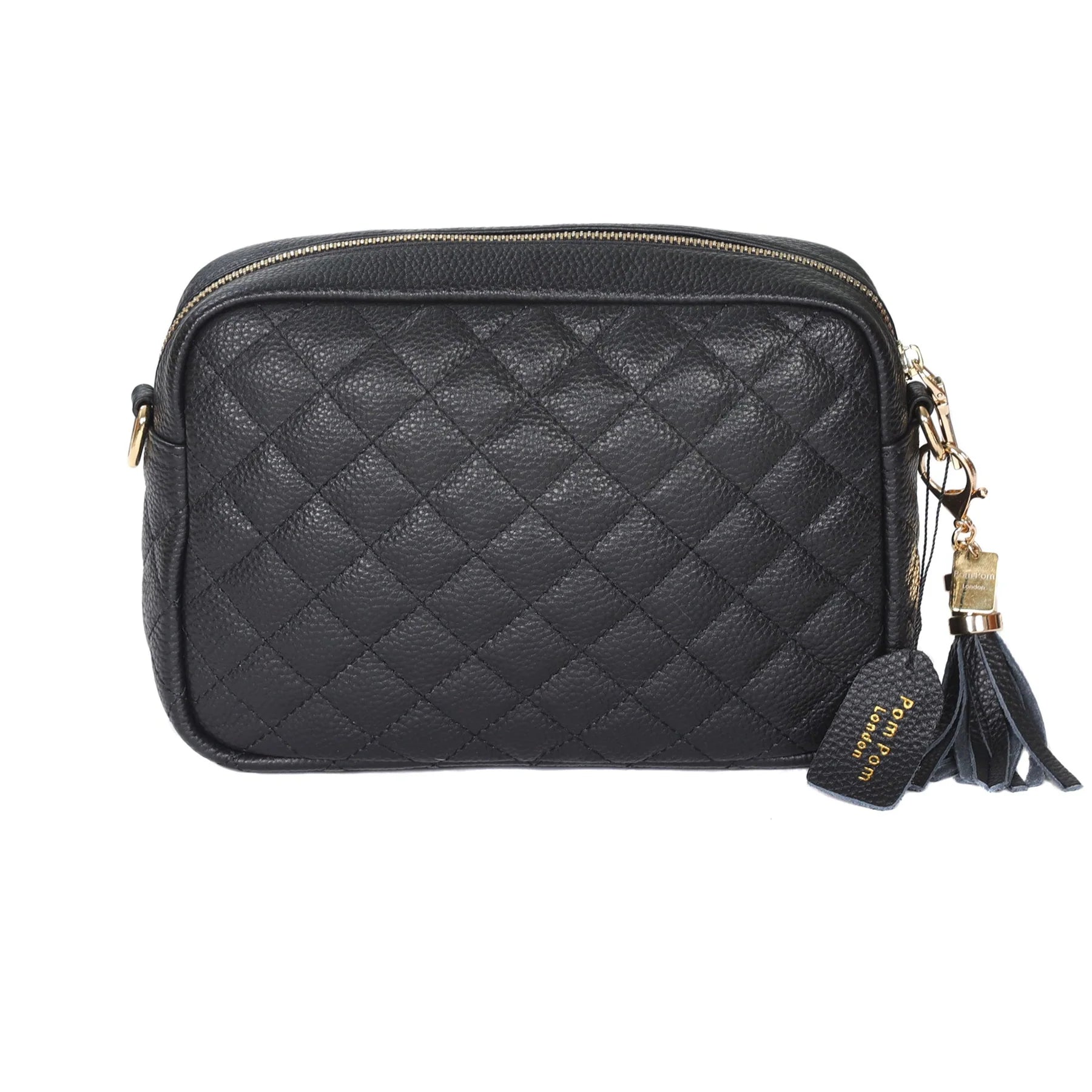 Pom Pom London Quilted City Bag, Black