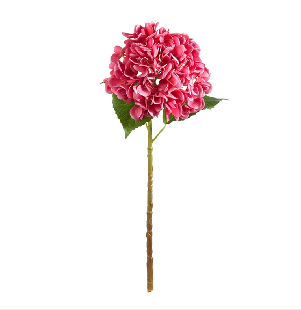 20" Real Touch Hot Pink Hydrangea Stem