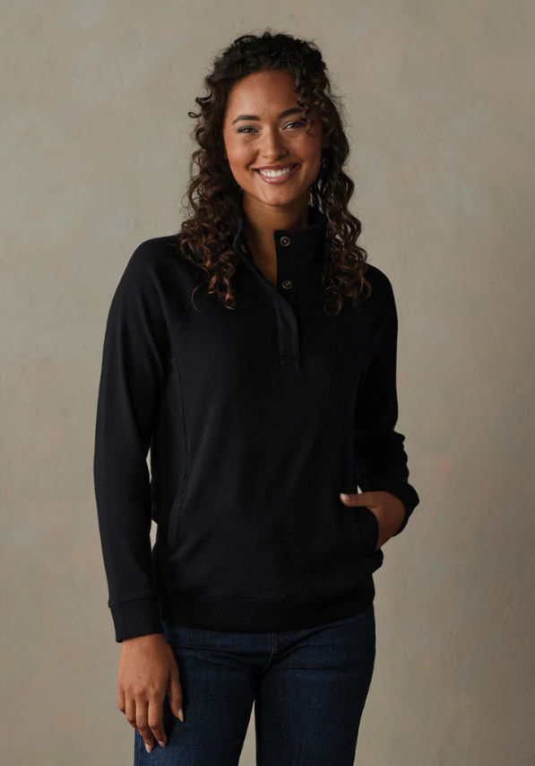 Puremeso Weekend Snap Pullover, Black