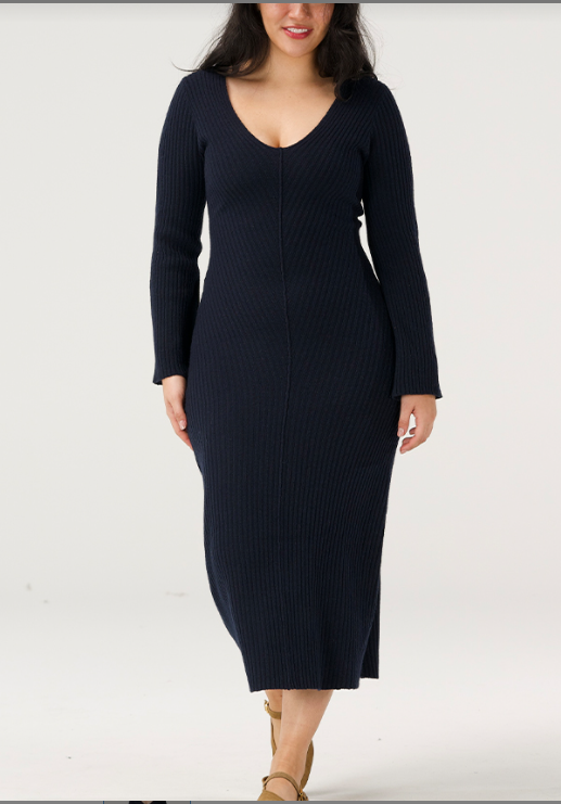 Collins Knit Maxi Dress, Navy