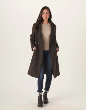 Pop Coat, Coffee Plaid