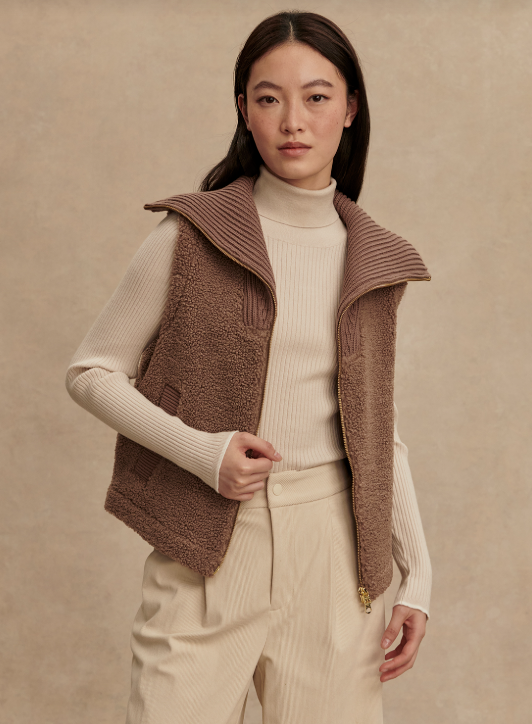 Aspen Gilet, Ash Taupe