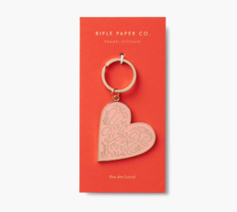 You are loved enamel keychain