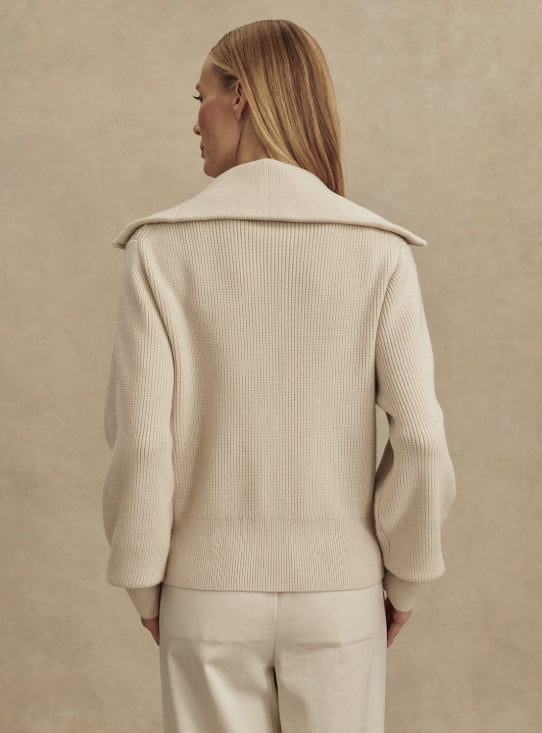 Enrico Knit Jacket, Silver Birch